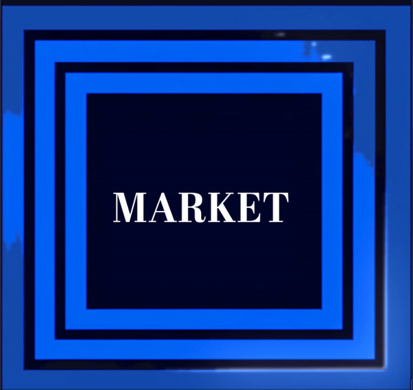 Market wrote in a blue cube