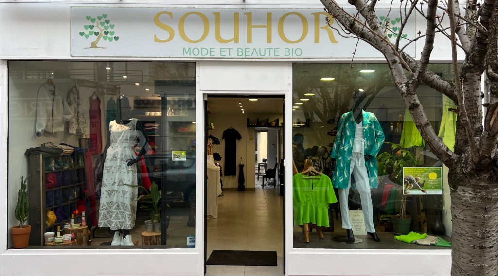 devanture de la boutique Souhor - Mode et beauté bio
