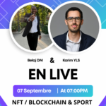 affiche de promotion du live Karim x Belaj sur les crypto