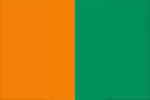 drapeau modifié de la Côte d'Ivoire sans le blanc